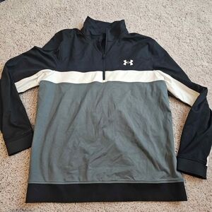 Under Armour Men's Black, Gray, and White Pullover Jacket
